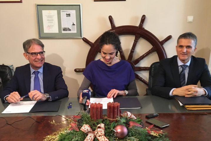 ministar turizma Gari Cappelli, malološinjskoj gradonačelnici Ani Kučić i ministar Goran Marić, Foto: I. TOMIĆ