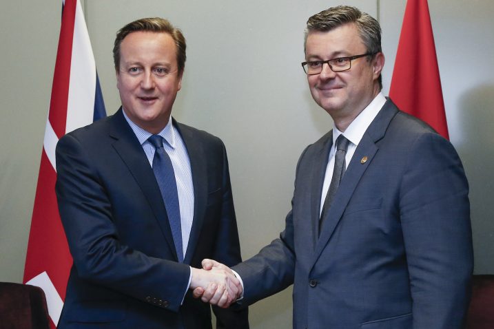 Odluke Britanije tiču se i nas – David Cameron i Tihomir Orešković  / Foto Reuters
