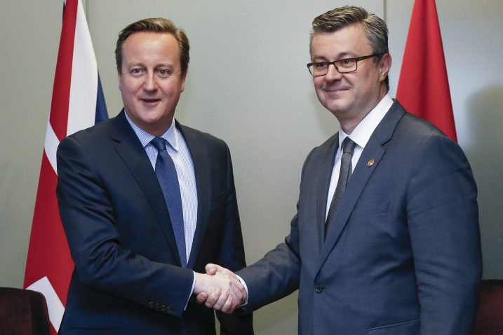 Odluke Britanije tiču se i nas – David Cameron i Tihomir Orešković / Foto Reuters