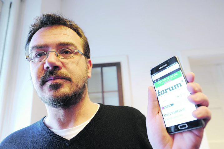 Borković je objavio da su čitatelji i oni voljni pomoći tom mediju u posljednjih mjesec dana putem platforme Indiegogo uplatili 9045 dolara, od čega 8385 ide na račun Forum.tm,, a ostatak odlazi za razne naknade / Snimio Davor KOVAČEVIĆ / NL arhiva