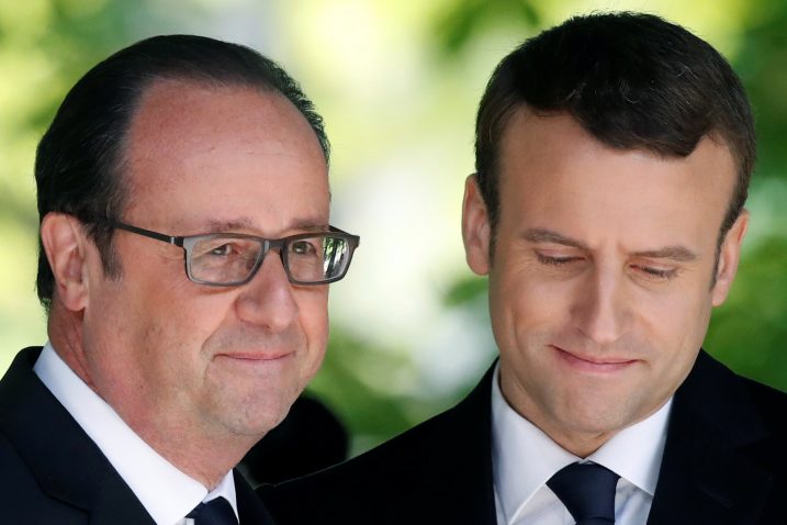Francois Hollande i Emmanuel Macron, Foto: REUTERS