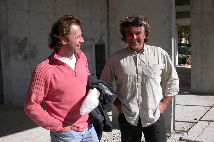 Bruno Orešar i Gordan Širola snimljeni prilikom gradnje kompleksa u Novom Vinodolskom, Foto: Arhiva NL