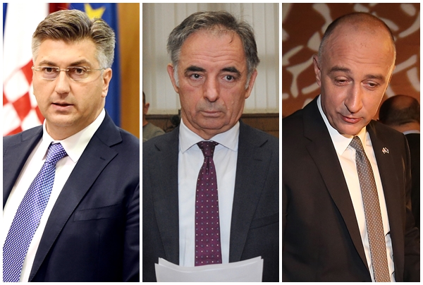 Andrej Plenković, Milorad Pupovac i Ivan Vrdoljak, Foto: Novi list