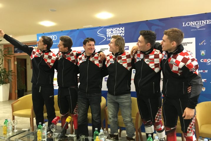 SELFIE – Matej Vidović, Elias Kolega, Ivica Kostelić, Filip Zubčić, Istok Rodeš i William Vukelić / snimio Z. HORVAT