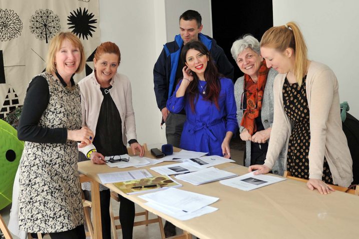 Marina Jurjević sa suradnicama i djelatnicima MMSU-a / Foto Ivica TOMIĆ