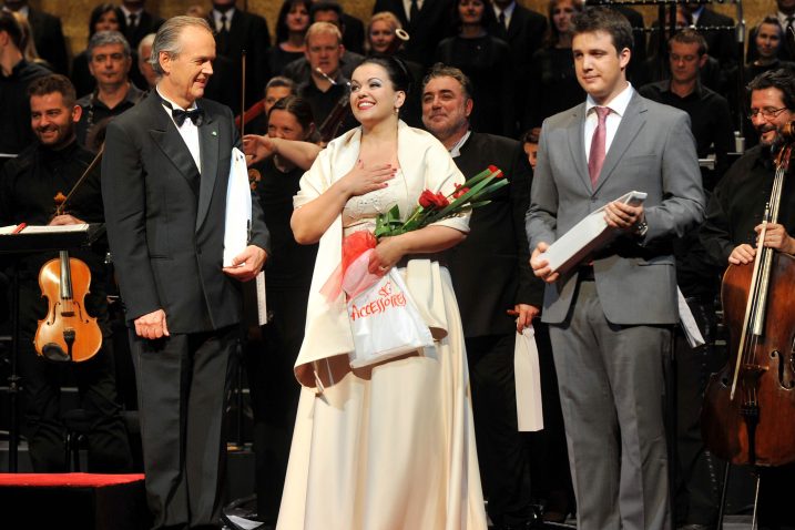 Giorgio Surian, Kristina Kolar i Giorgio Surian ml., na poklonu / Foto: D. ŠKOMRLJ