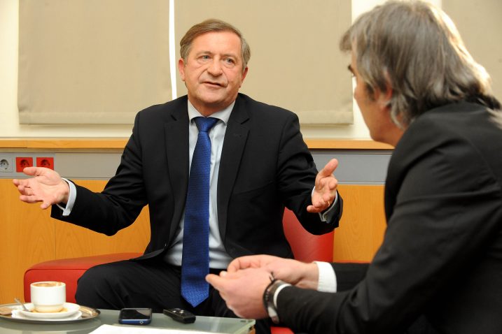 Slovenski ministar vanjskih poslova Karl Erjavec i novinar Novog lista Denis Romac, Foto: S. DRECHSLER