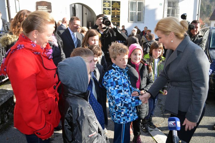 Kolinda Grabar Kitarović u Čabru / Snimio Marinko KRMPOTIĆ