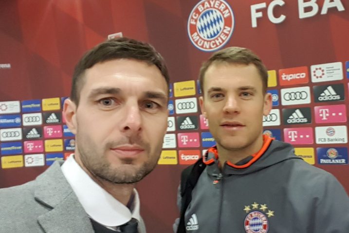 Susret u Allianz Areni – Naš novinar Marko Cvijanović i Manuel Neuer / Foto M. CVIJANOVIĆ