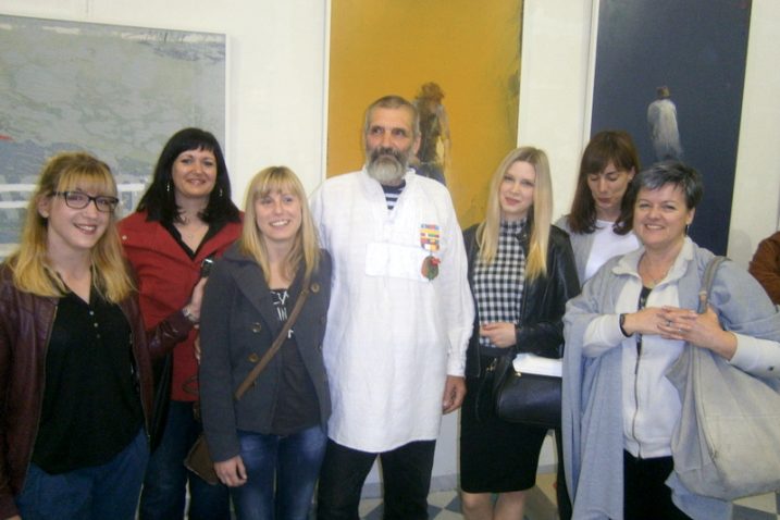 Marijan Mavrić prigodom otvorenja jubilarne međunarodne izložbe / Snimio Franjo Deranja