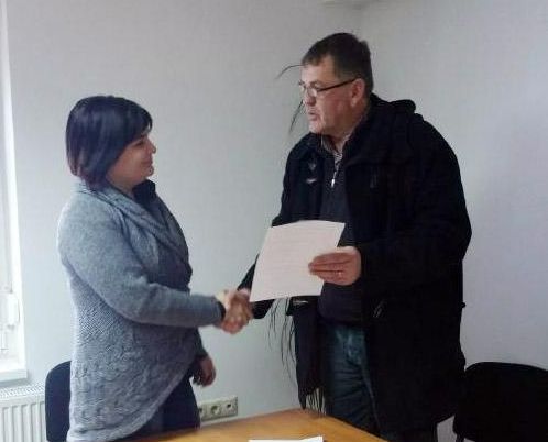 Nova direktorica Komunalca Milica Kovačević i gradonačelnik Vrbovskog Goran Mufić / Snimio Marinko KRMPOTIĆ