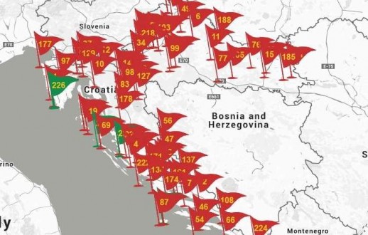 Karta napuštenih vojnih objekata