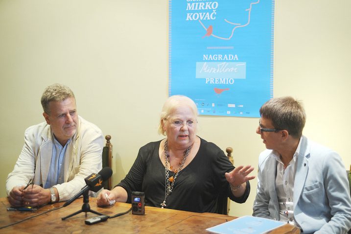 Vlaho Bogišić, Slobodana Matić-Kovač i Seid Serdarević proglasili su dobitnike ovogodišnje Nagrade Mirko Kovač / Foto N. REBERŠAK