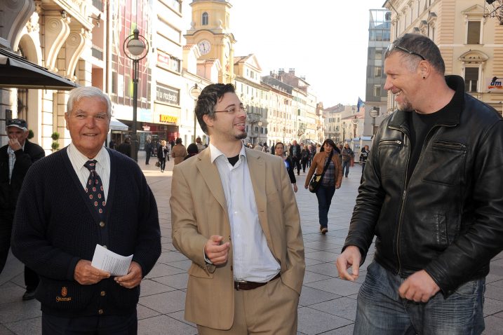 Dobro raspoloženi – Vinko Ribarić, Ernie Gigante Dešković i Valerio Orlić  / Snimio Vedran KARUZA