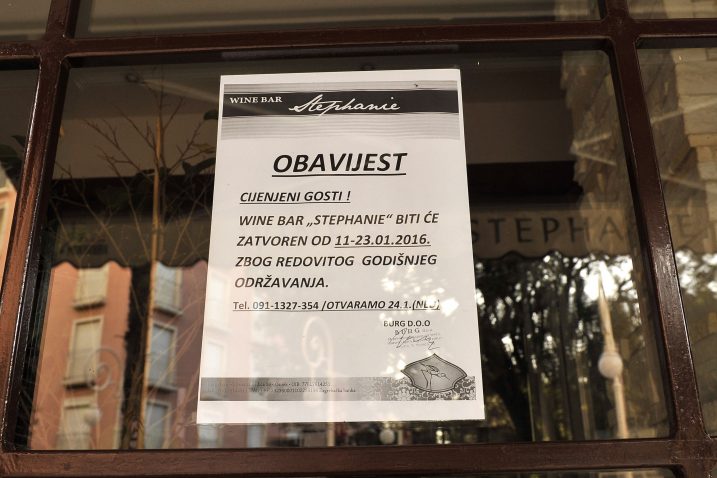 Kratak siječanjski predah za Wine bar Stephanie / Snimio Silvano JEŽINA