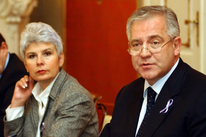 Bivši suradnici –  Ivo Sanader i Jadranka Kosor / Snimio Darko JELINEK  / NL arhiva
