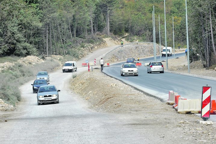 Gradilište ceste Rujevica - Marišćina bilo je nedavno poprište incidenta / Foto Silvano JEŽINA