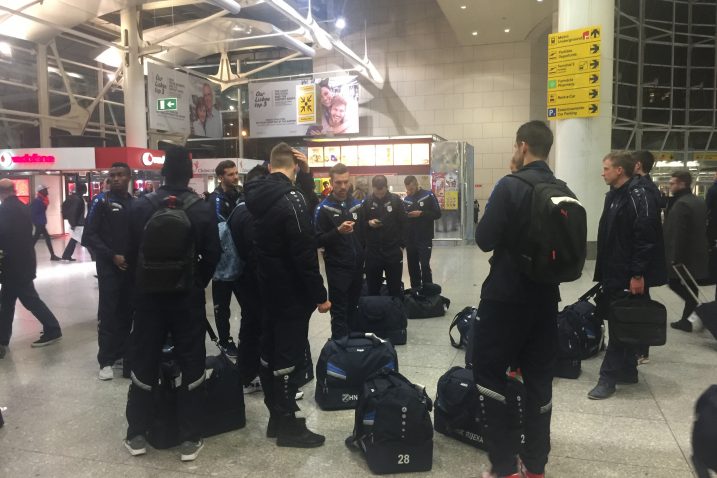 Nogometaši "Rijeke" u zračnoj luci u Lisabonu / Foto. I. VOLARIĆ