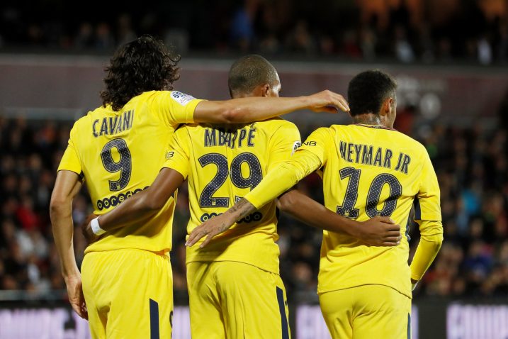 Ednison Cavani, Kylian Mbape, Neymar / Foto Reuters