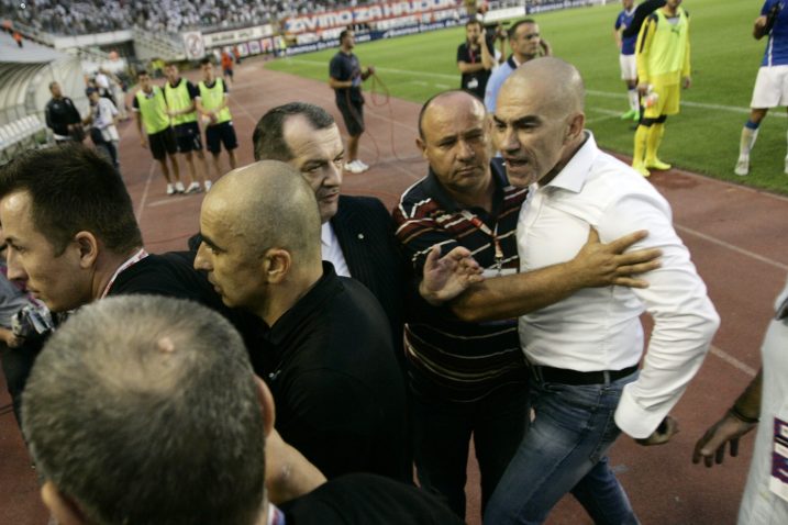 Ljubo Pavasović Visković viče na Brunu Marića / Foto: Jakov Prkic / CROPIX