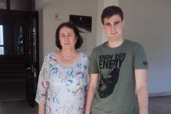 Tomislav Glavan s razrednicom Ljiljanom Butković / snimio A. RAVLIĆ