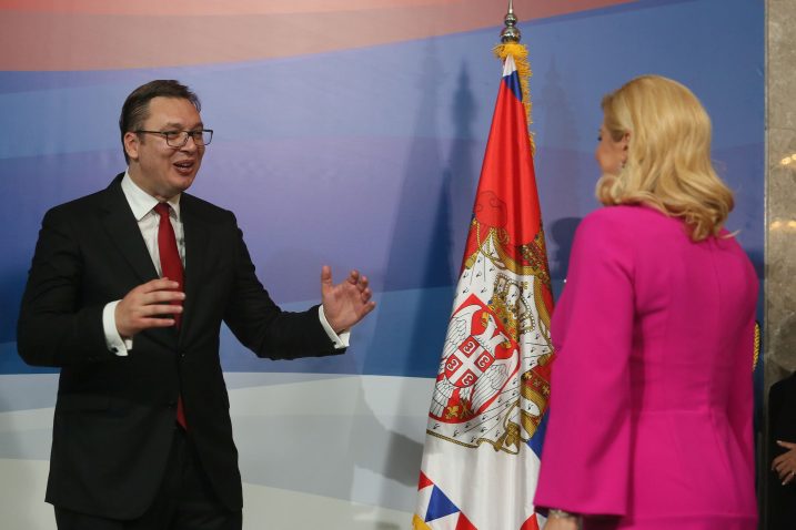 Trebali bi poraditi na stabilizaciji odnosa – Aleksandar Vučić i Kolinda Grabar-Kitarović / Foto REUTERS