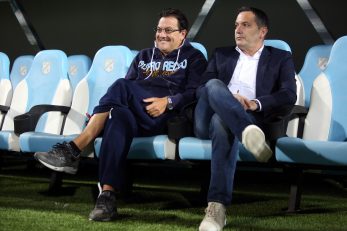 Marijan Kustić u društvu dopredsjednika HNS-a Damir Miškovića na Rujevici uoči ogleda s Engleskom/Foto PIXSELL
