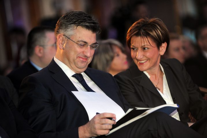 Andrej Plenković i Martina Dalić, Foto: D. KOVAČEVIĆ