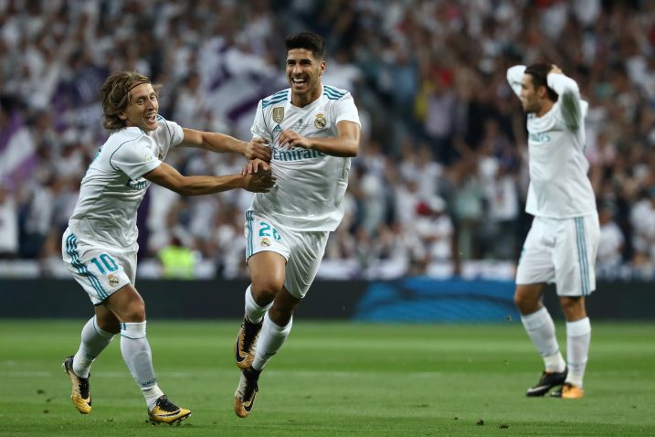 Luka Modrić, Marco Asensio i Mateo Kovačić, Foto: REUTERS