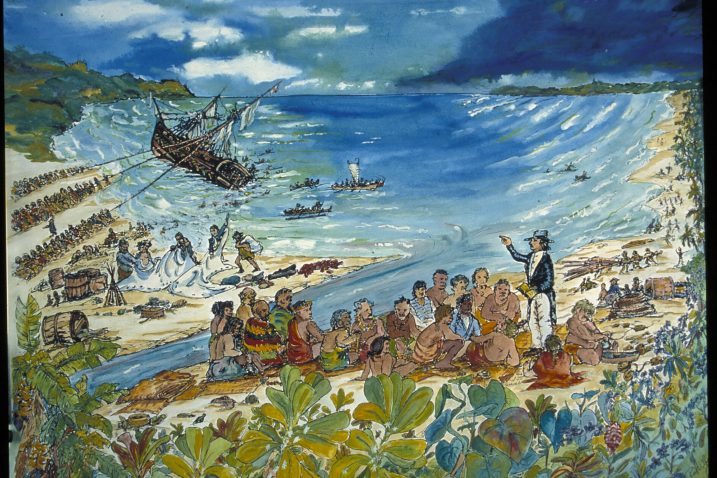 Slika Richarda W. Rogersa koja prikazuje potonuće kraljevske jahte 1824. godine