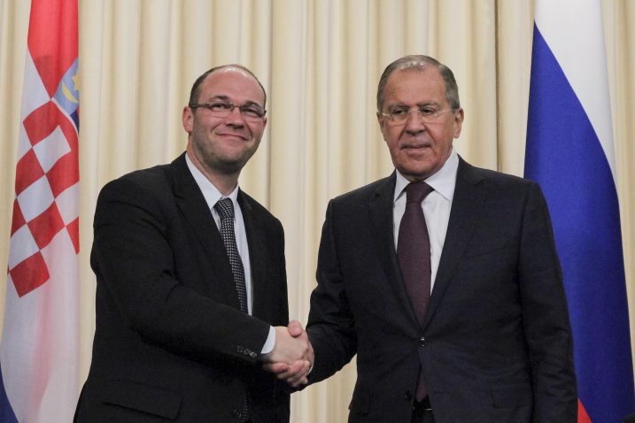 Hrvatsko-ruski odnosi obnovljeni su prekjučerašnjim dugoočekivanim posjetom hrvatskog šefa diplomacije Davora Stiera Sergeju Lavrovu / Reuters