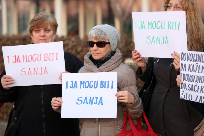 Prosvjed protiv ravnateljice Merice Matijević / Foto Borna Filić / PIXSELL