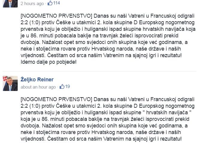 Screenshot Facebook