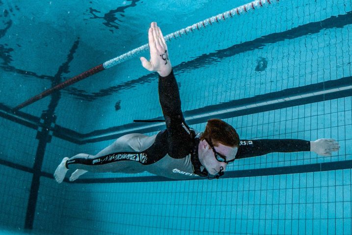 Vitomir Maričić je rekordni zaron ostvario u svojoj najjačoj disciplini DNF – odnosno ronjenju bez peraja / Foto I. NOBILO