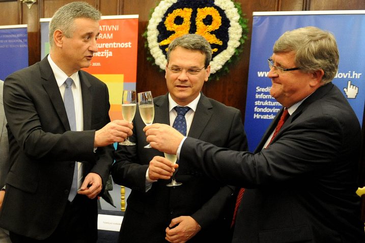 Tomislav Karamarko, Pero Lučin i Vojko Obersnel / Snimio Ivica TOMIĆ / NL arhiva
