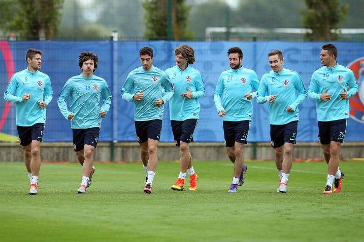 Andrej Kramarić, Ante Ćorić, Šime Vrsaljko, Tin Jedvaj, Duje Čop, Marko Rog i Marko Pjaca / Snimio G. Stanzl/PIXSELL