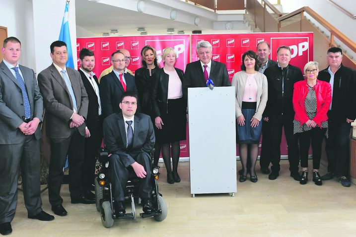 Kandidati SDP-a za izvršnu vlast u općinama i gradovima riječkog prstena / Foto Marin ANIČIĆ