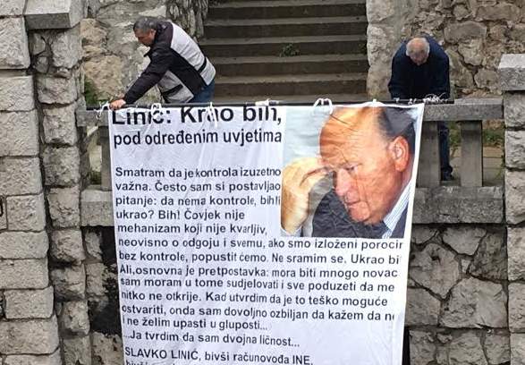 Uoči suđenja na zidu osvanula plahta / Snimio F. Vežnaver
