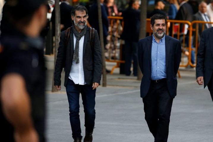 Jordi Sanchez i Jordi Cuixart su pod istragom zbog sumnje da su organizirali pobunu / Reuters