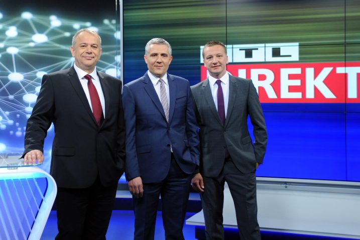 Zoran Šprajc, Igor Bobić i Tomislav Jelinčić u novom studiju RTL-a / Foto: D. JELINEK