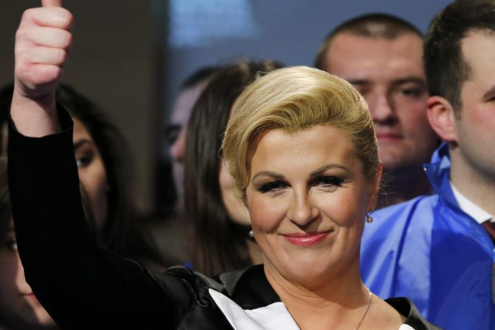 I pobjednički govor pod povećalom – Grabar-Kitarović * Foto: REUTERS