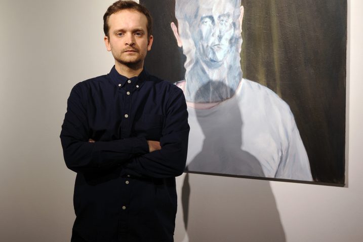 Rene Bacharach Kristofić uz svoj rad »Maljevič«,2013. / Foto D. JELINEK