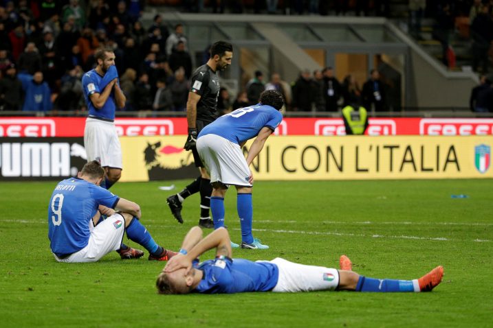 Očaj među talijanskim igračima / Reuters