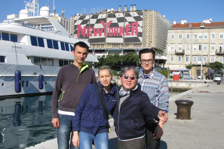 Majstor Ohashi i njegov sin Kazuhiro sa Zoranom Pulinom i Marinom Devald