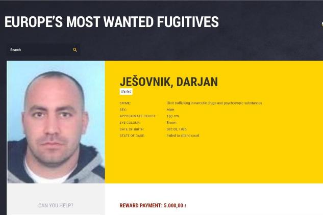 Tjeralica Europola za Darjanom Ješovnikom