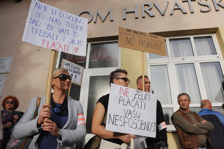 S nedavnog prosvjeda na Viškovu, Foto: S. DRECHSLER