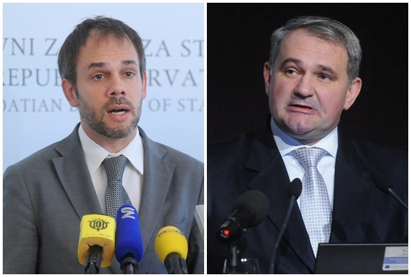 Ravnatelj Državnog zavoda za statistiku (DZS) Marko Krištof i šef HUP-a Davor Majetić / Foto: Novi list