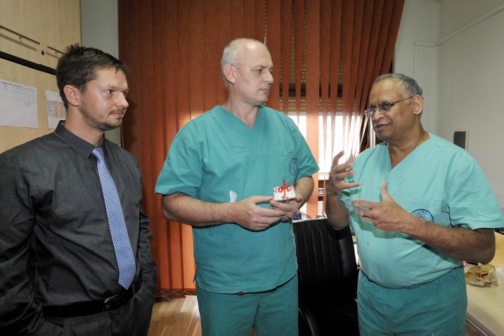 Dr. Sven Maričić, dr. Dinko Štimac i dr. Laligam N. Sekhar / Foto D. ŠKOMRLJ