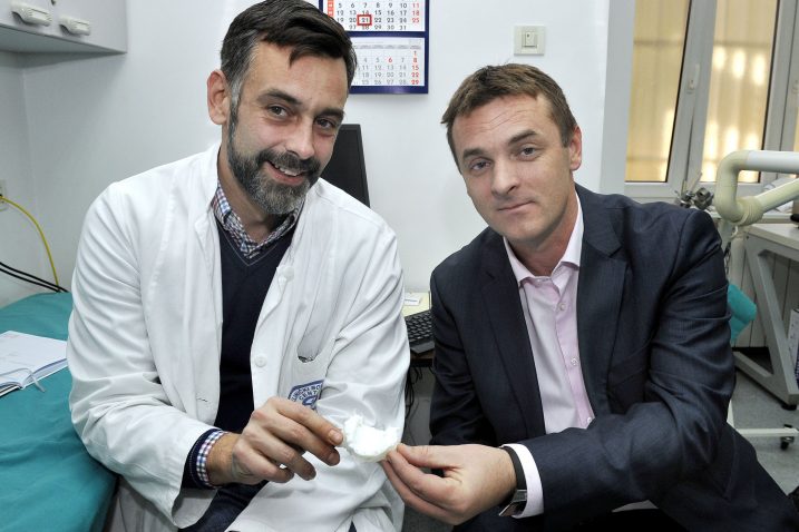 Tomislav Ćabov i Zlatan Car - uz 3D print čeljusti operacijski zahvat skraćen za dva sata / snimio S. Ježina