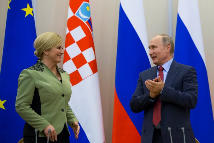 Kolinda Grabar-Kitarović i Vladimir Putin / Foto. REUTERS